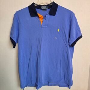 Ralph Lauren, Polo Blue with Yellow Logo and orange accent, XL NWT
